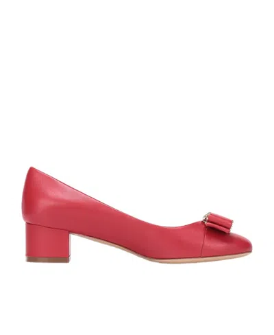 Ferragamo Bow-tie High Heels In Red