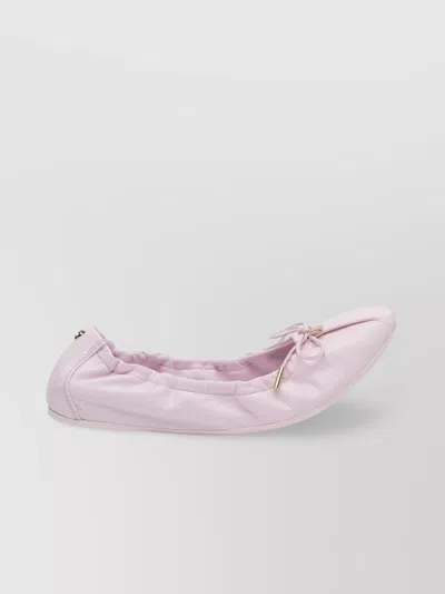 Ferragamo Elasticated Ballet Flat In Pink