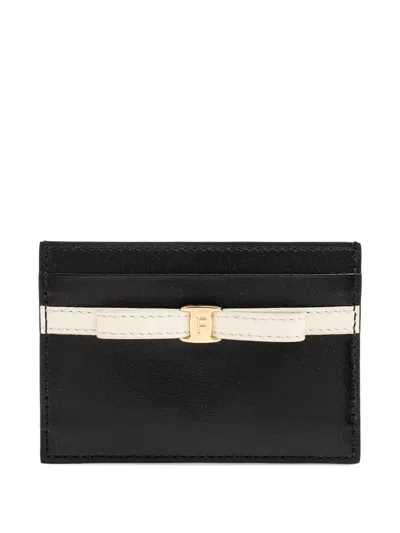 Ferragamo Bow-detail Card Holder In Purple
