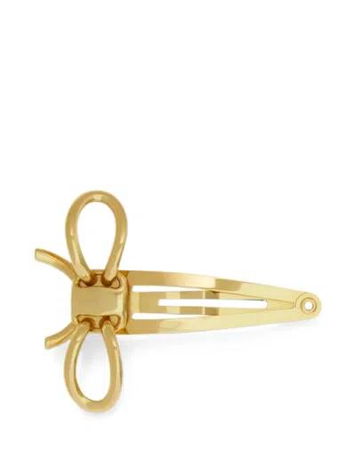 Ferragamo Bow-detail Hair Clip In Green