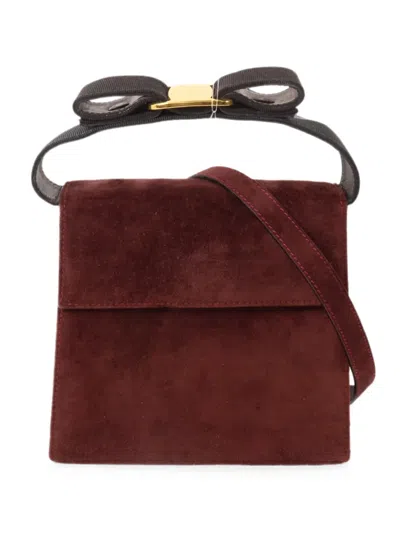 Pre-owned Ferragamo Bow-detail Shoulder Bag In Red