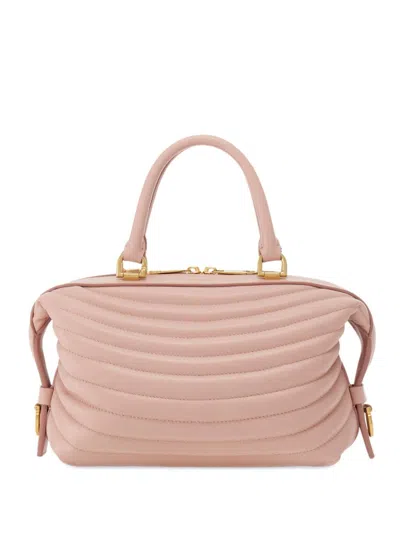 Ferragamo Bowling Quilted Tote Bag In Pink