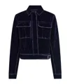 Ferragamo Boxy Jacket In Blue