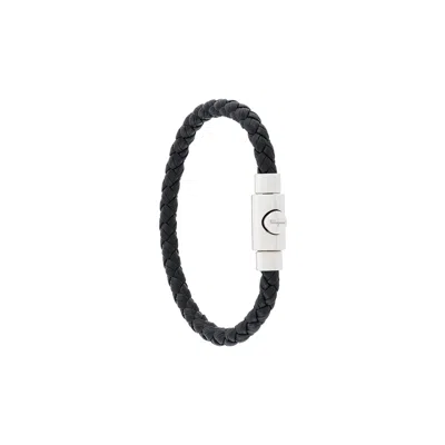 Ferragamo Braided Bracelet In Black