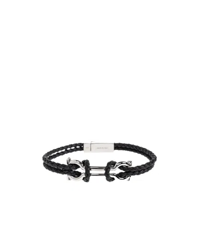 Ferragamo Braided Bracelet In Orange