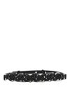 Ferragamo Braided Gancini Belt In Black