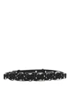 Ferragamo Braided Gancini Belt In Black
