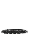 Ferragamo Braided Gancini Belt In Black