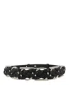 Ferragamo Braided Gancini Belt In Black