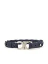 Ferragamo Herren Braided Gancini Bracelet In Blue