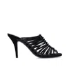 Ferragamo Braided High Heel Sandals In Black