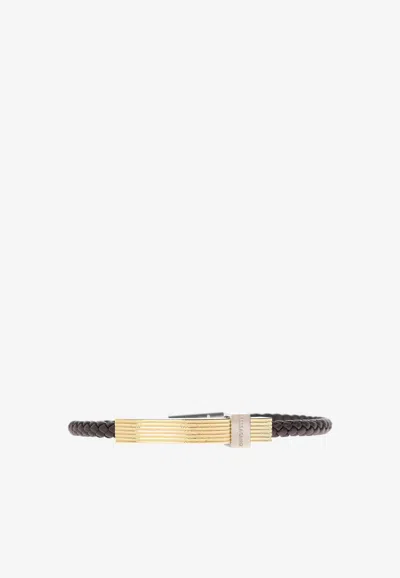 Ferragamo Braided Leather Bracelet