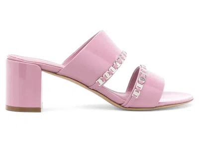 Pre-owned Ferragamo Braided Slipon Sandals (women's) Sneakers In Pink