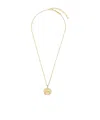 Ferragamo Brand Logo Pendant Necklace In Yellow