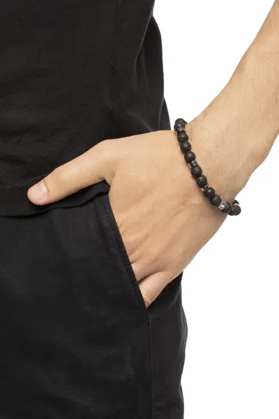 Ferragamo Branded Bracelet In Black