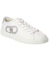 Ferragamo Double Gancini Sneaker In White