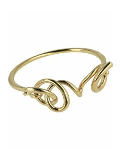 Pre-owned Ferragamo Brass Bangle Bracelet In Gold