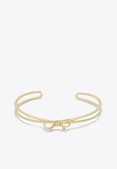 Ferragamo Bow Bangle Bracelet In Gold