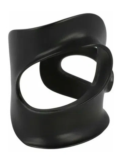 Pre-owned Ferragamo Brass Cuff Bracelet In Black