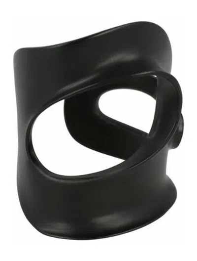 Pre-owned Ferragamo Brass Cuff Bracelet In Black