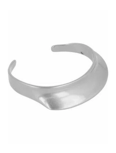 Pre-owned Ferragamo Brass Cuff Bracelet In Silver