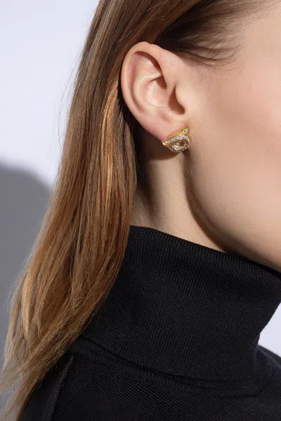 Ferragamo Brass Earrings In Gold
