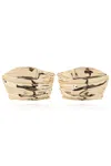 Ferragamo Asymmetric Draped Earring In Gold