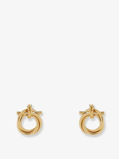 Ferragamo Brass Earrings In Gold