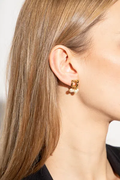 Ferragamo Brass Earrings In Gold