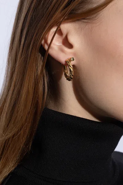 Ferragamo Brass Earrings In Gold