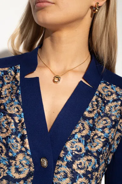 Ferragamo Brass Necklace In Gold