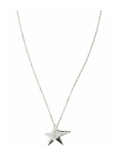 Pre-owned Ferragamo Brass Pendant Necklace, 16" In Silver
