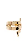 Ferragamo Brass Ring In Gold