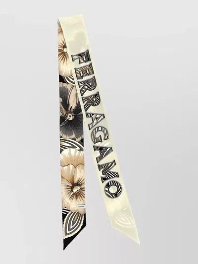 Ferragamo Brezza Long Scarf Floral Motif Design In Multi