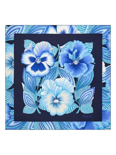 FERRAGAMO BREZZA-PRINT SILK SCARF