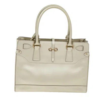 Pre-owned Ferragamo Briana Leather Handbag () In Gold