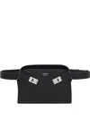 Ferragamo Men Leather Hug Fanny Pack In Black