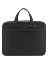 Ferragamo Men's Gancini Business Bag In Black