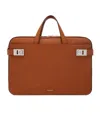 Ferragamo Briefcase With Gancini Buckles (m) In Brown