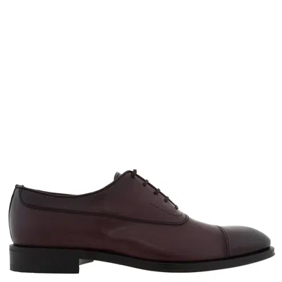 Ferragamo Brighton Oxford With Toe Cap, Size 9 E In Brown