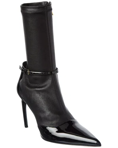 Ferragamo Britt Leather Boot In Black