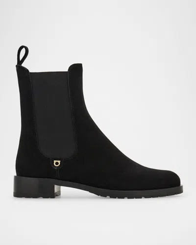 FERRAGAMO BRIULI SUEDE CHELSEA BOOTS