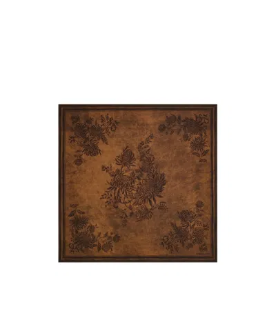 Ferragamo Brocade Printed Silk Square Scarf In Green