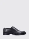 Ferragamo Almond Toe Brogues With Double Leather Sole In Black