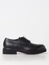 Ferragamo Logo-debossed Leather Derby Shoes In Schwarz