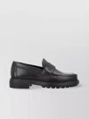 Ferragamo Brogues With Low Block Heel And Stitch Detailing
