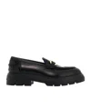 Ferragamo Brooke Loafers With Chunky Sole And Gold-tone Hardware In Black