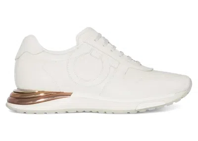 Pre-owned Ferragamo Brooklyn Lowtop Sneakers (women's) In White