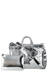 Ferragamo Brooklyn Shoulder Bag In Silver
