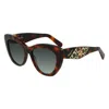Ferragamo Brown Acetate Sunglasses In Blue